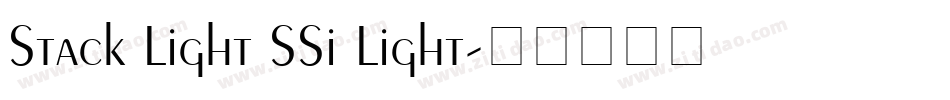 Stack Light SSi Light字体转换